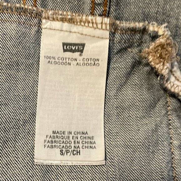 Levi’s Acid Wash Faded Collar Trucker Jacket 90s Era Style Men’s Small - Picture 4 of 7